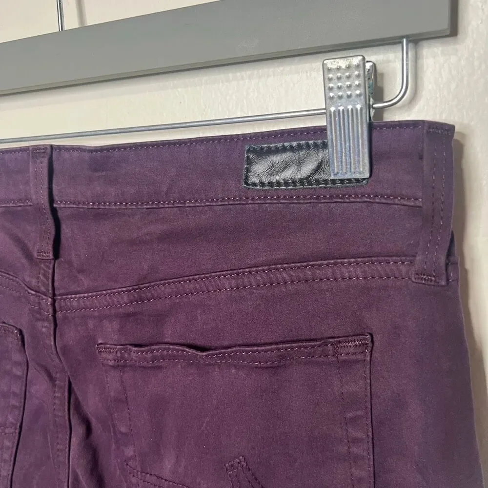 AG Prima Cigarette Jeans Purple Soft Sz 28R
